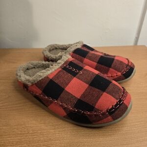Deer Stags Red and Black Kids Slippers
